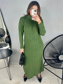 Women Long Dresses - Army Green - View 3