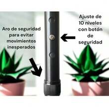 Bastón Luz Led Antideslizante Premium Aluminio 10 Niveles de altura - Negro - Ver 5