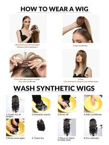 Pieza de cabello postizo invisible para mujer - Cabello sintético liso para un aspecto talla grande lleno y talla grande grueso - Perfecto para todo tipo de cabello, cubrir canas, aumentar el volumen del cabello