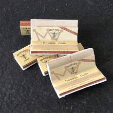 1/3 Pack, 1 1/4" Self-Adhesive Tip Rolling Papers, 78mm Length Brown Semi-Transparent Rolling Papers, 50 Sheets/Pack, Smoking Accessories