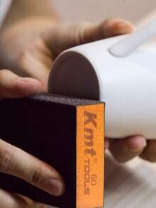 Esponja de Lijado Doble Corte, Espesor Reforzado, Ideal para Metal, Madera y Vidrio | Lavable y Reutilizable - Marrón Chocolate - Ver 7