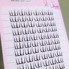 60 Stücke natürliche, weiche und flauschige Wimpernverlängerungen - leicht für den täglichen und festlichen Gebrauch, einfach anzubringen, geeignet für alle Augenformen - ideal für Anfänger und Profis, Wimpern-Accessoires, Katzenkrallen-Design, bequemer Sitz