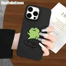 Fundas y carcasas protectoras para phone con diseño de monopatín y orificios grandes. Compatibles con phone 16 Pro Max, 16, 15 Pro, 14, 14 Plus/14 Pro Max, 13, 13 Pro, 12 Pro, 11/11 Pro y la serie Pro. Ideales para regalar en cumpleaños y fiestas. - Negro - Ver 8