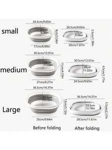 Portable Foldable Foot Care Basin, Foldable Bathtub, Laundry Basket, Dish Basin, Hand-Washing And Vegetable-Washing Basin, Space-Saving Storage Containers, Portable Foldable Silicone Basin, Foldable Washbasin, Foot Soaking Tub, Travel Portable Foot Rinsing Basin, Foot Care Tools, Household Necessities, Home Decoration, Christmas, Halloween, Back-To-School Dormitory Supplies