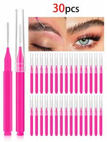 100pcs Micro Eyebrow Brush With Cap Brow Lamination Brush Spoolies For Eyebrow Eyelash Brow Brush Lash Filler Eyebrow Lash Lift And Tint Tools For Brows And Lashes Comb Extensions,Micro Eyebrow Brush With Cap, Micro Eyebrow Brush With Eyelash Brush, Multifunctional Micro Eyelash Comb Suitable For Eyelash,Makeup,Cheap,Room Decor,Vanity,Travel,Bedroom,Makeup Accessories