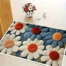 雏菊图案装饰垫可机洗，适用于浴室、卧室、厨房和玄关等室内外空间。它是春夏秋冬四季的理想家居装饰，也是万圣节和圣诞节馈赠亲朋好友的完美礼物。