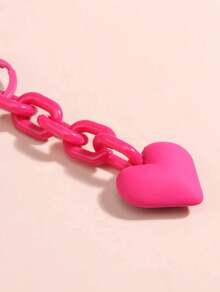 Llavero creativo de estilo callejero con cadenas de colores, colgante de corazón y de coche para decoración de llaveros DIY, accesorios de coche, encantos de bolso, regalos del Día de San Valentín, accesorios escolares, góticos y Y2K