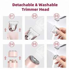 New Bikini Trimmer For Women,2 In 1 Double Head Eletctric Bikini Shaver, With Painless Ceramic Blades,Type-C Rechargeable,Women Electric Razors For Facial Face Chin Underarm Eyebrow