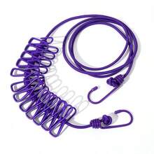 1 szt. Wielokolorowa podróżna suszarka na ubrania, przenośna suszarka do ubrań do hotelu, zewnętrzna, wiatroszczelna, wewnętrzna, balkonowa, do sypialni, do zawieszenia bez wiercenia