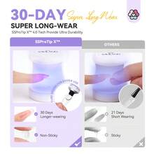 Saviland Solid Nail Glue For Artificial Nails: Extra Strong Nail Glue For Press On Nails, Nail Glue Gel UV Cured Gel Nails Tips, Solid Nail Glue Nail Extension For Nails For Nail Salon - 無色 - 查看 2