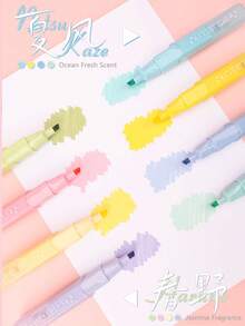 1pc Highlighter Pen, Large Capacity Fluorescent Marker Pen, Colorful Highlighting Pen For Note Taking, Diary, Eye-Friendly Fluorescent Colored Pen