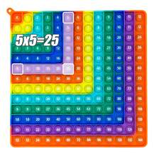 legendstar Tablero de ajedrez de práctica de multiplicación de 12x12, juguete táctil matemático, aprendizaje rápido de tabla de multiplicar con burbujas, herramienta educativa de enseñanza de números matemáticos, regalo de cumpleaños o Navidad para el aula - Multicolor - Ver 5