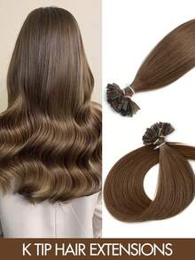 50pcs/Set Pre-Bonded K-Type Hair Extensions, Real Human Hair, Straight, 30g/Pc, U-Tip Extensions Suitable For All, Keratin Fusion High Quality Real Human Hair Machine Weft, Remy Nail U Tip Hair Extensions, Ombre Effect, No Glue Needed, Ready To Wear, Suitable For Holidays, Parties, School, Brides, Gifts - Multicolor - View 41