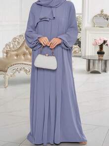 1pc Discounted Abaya (Without Headscarf), Suitable For Muslim/Islamic Women's Daily Wear, All Season - Multicolor - View 11