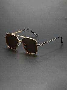 1 件复古金属男士时尚眼镜，经典大镜框 - 潮酷 - 查看 21