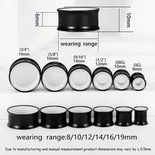 2个不锈钢喇叭形耳钉，男女通用，低过敏性，女士佳礼 - round - 查看 11