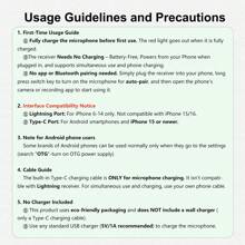 HITOZON Micrófono lavalier inalámbrico profesional para teléfonos inteligentes, micrófono inalámbrico con conexión y listo para usar, micrófono de solapa para grabación de video, enseñanza, entrevistas, podcast, micrófono de condensador omnidireccional inalámbrico para vlogs