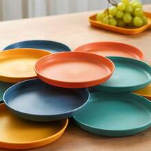 Un juego de bandejas para huesos - Color macarrón - Bandeja para aperitivos y dulces, bandeja para huesos, bandeja de mesa, bandeja de basura con caja de almacenamiento base, adecuada para picnics al aire libre, cocinas del hogar, restaurantes, escuelas