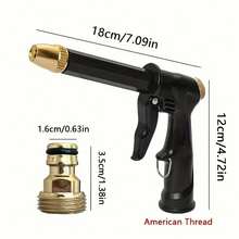 High-Pressure Car Wash Water Gun –  Garden High Pressure Hose Nozzle , Hose Sprayer Nozzle , Multifunction Watering Tool, Powerful Cleaning, Comfort Grip - 黑色 - 查看 4