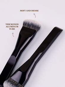 1 Stück flacher runder Röhren-Flachkopf-Foundation-Pinsel, hautfreundliches Make-up-Werkzeug