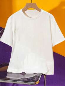 KID002|Halloween|Camiseta de manga corta con cuello redondo para KID002|Halloweens|Para KID002|Halloweens de 4 a 15 años|Enviado desde México|Suave y amigable con la piel|Temporada de regreso a clases|Halloween|Elegante y versátil|Adecuado para uso diario y de regreso a la escuelaCamisa infantil blanca con diseños emblemas de México, celebrando el 16 de septiembre y el amor por Chaz, una pieza única para los festejos - Blanco - Ver 2