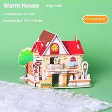 1pc 2025 New Bestselling 3D Stereoscopic Puzzle, Kindergarten/School DIY Craft Model, Children's Intellectual Toy, Paper Puzzle, Perfect Gift - Birthday Gift - Boy Gift - Girl Gift - Halloween Gift - Christmas Gift