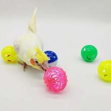 9 件装鸟铃球套装，用于咀嚼玩耍训练，彩色鹦鹉笼子零食玩具，玄凤鹦鹉，长尾小鹦鹉，锥尾鹦鹉，小宠物脚，小猫小狗，颜色随机 - 彩色 - 查看 10