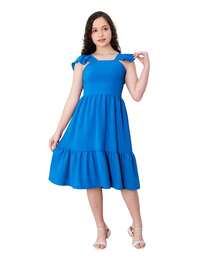 Short Plain Tank Top Dress - Azul - Ver 5