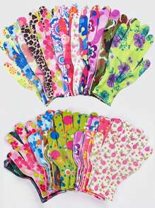 20pcs/10sets Women's Floral Gardening Gloves, Non-Slip Grip Garden Work Gloves, Comfortable Anti-Thorn Gardening Gloves, Spring Gift - Multicolor - View 1