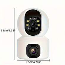 3MP 2K 高清智能摄像头、安全摄像头、宠物摄像头、婴儿监视器、保姆摄像头、具有 360° 倾斜和平移调节、彩色夜视、用于婴儿和宠物监控的运动检测、2.4GHz WiFi、云/SD 存储、家庭摄像头、WiFi 摄像头、易于安装、智能手机应用程序