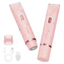 New Bikini Trimmer For Women,2 In 1 Double Head Eletctric Bikini Shaver, With Painless Ceramic Blades,Type-C Rechargeable,Women Electric Razors For Facial Face Chin Underarm Eyebrow