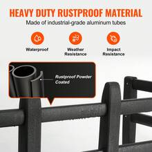 Truck Bed Extender, Aluminum Retractable Tailgate Extender, 55.5"-68", Fits For Super Duty, F150, Dodge Ram 1500/2500/3500, Toyo Ta Tundra, Nissan Titan, Chevrolet Silvera Do, GMC Sierra - Black - View 5