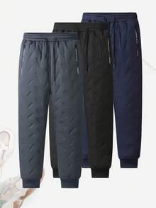 Women's High-Waisted Thermal Fleece Leggings - Winter Warm Yoga Pants, Stretchy Workout Joggers For Running & Gym - 灰色 - 查看 1