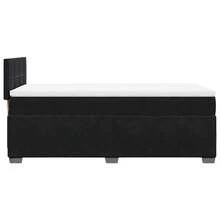 vidaXL Boxspringbett Mit Matratze Schwarz 80x200 Cm Samt - Black - View 5