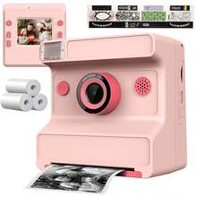 Children's Camera Is Ready To Take Photos, 48 Megapixel Digital Camera, Preferred For Birthday Gifts, 1080P Instant Printing Camera For Selfies, Built-In 32GB SD Card With Stickers For DIY, Suitable For Boys And Girls, Suitable For 6+Year Old Boys And Girls During The School Season And Birthday Gifts, Children's Camera, Children's Specific Camera