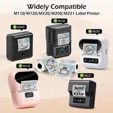 Holographic Silver/Gold/Purple Thermal Labels Paper For Phomemo M110 M200 M220 M221,50x50MM Round&Square,Waterproof Self-Adhesive Mini Printer Laser Stickers For DIY Glitter Labels/Thanks Card - Multicolor - View 5