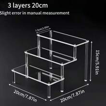 Suport multi-nivel pentru depozitarea cosmeticelor și obiectelor, cu 1 buc., cu configurații cu 5, 4, 3, 2 sau 1 strat, construit din material acrilic transparent. Acest organizator versatil este conceput pentru depozitarea cosmeticelor.