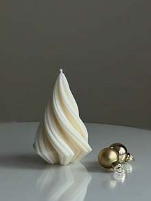 3D Christmas Tree Silicone Candle Molds, Spiral Cone Shape Silicone Candle Molds, DIY Geometric Candle Molds, Soap Epoxy Resin Wax Mold, Christmas Tree Shape Molds, For Candle Resin Soap Craft Making, Christmas Gift, Winter Party Home Decor