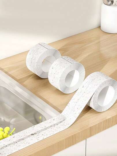 1 pieza Tira de calafateo de mármol, cinta selladora impermeable y a prueba de moho para baños, tira de sellado de grietas adecuada para cocina y baño