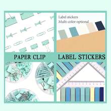 Office Supplies Set Desk Accessories, School Supplies Set: Desk Pen Holder, Stapler, Tape Dispenser, Scissors, Ruler, Binder/Paper Clips, And 1,000 Staples - Sets - View 8