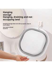 Portable Foldable Foot Care Basin, Foldable Bathtub, Laundry Basket, Dish Basin, Hand-Washing And Vegetable-Washing Basin, Space-Saving Storage Containers, Portable Foldable Silicone Basin, Foldable Washbasin, Foot Soaking Tub, Travel Portable Foot Rinsing Basin, Foot Care Tools, Household Necessities, Home Decoration, Christmas, Halloween, Back-To-School Dormitory Supplies