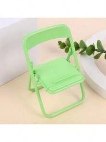 1 Random Creative Folding Chair Desktop Mobile Phone Stand Stool Stand Ornaments Portable Lazy Stand Suitable For Daily Home Office