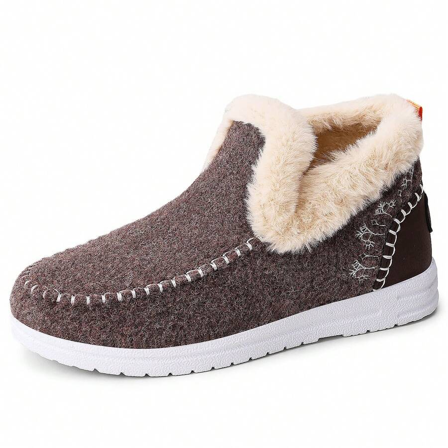 Women Snow Boots - Brown - View 1