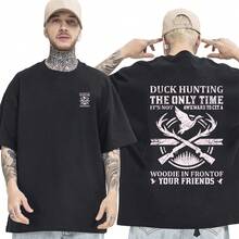 OVERSIZED Black StreetWear T-Shirt High Ribanna Collar Plus Size Model: "THE ONLY TIME YOUR FRIENDS" - Black - View 1