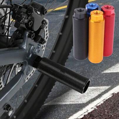 1pc Outdoor Hexagonal Bicycle Aluminum Alloy Kickstand - Rocket Tube Bicycle Pedal Shaft, Multi-Color