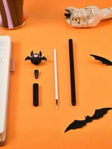 30支/15支/4支卡通中性笔万圣节礼物学生学校奖品书写工具水性笔可爱造型签名笔(款式随机) - 黑色 - 查看 7