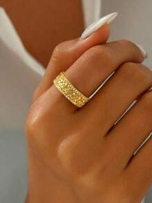 1 Pc 925 Sterling Silver Elegant Simple Wheat Zirconia Ring For Women Daily Travel Dating Wear Best Holiday Gift Fine Jewelry Birthday Gifts - Wheat Ear Ring - View 3