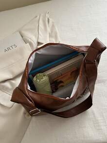 Fashionable Large Capacity Shoulder Bag For Women, Design Tote Bag - Brown - View 5