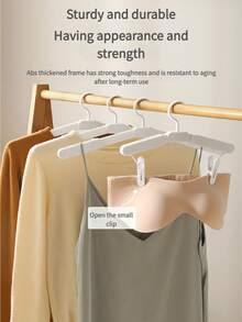 Foldable Clothes Hanger, Multi-Functional Drying Rack, Compact Portable Clothes Hanger, Non-Slip Thickened Damage Free Travel Hanger With Clips, Space-Saving And Easy To Store