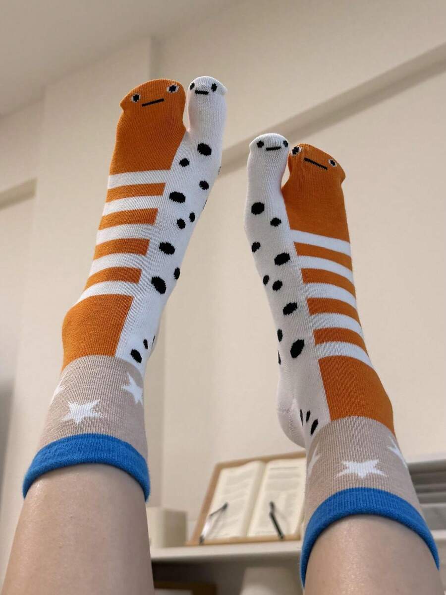 1/2/4 双趣味分趾袜，可爱新奇袜子，适合情侣和闺蜜